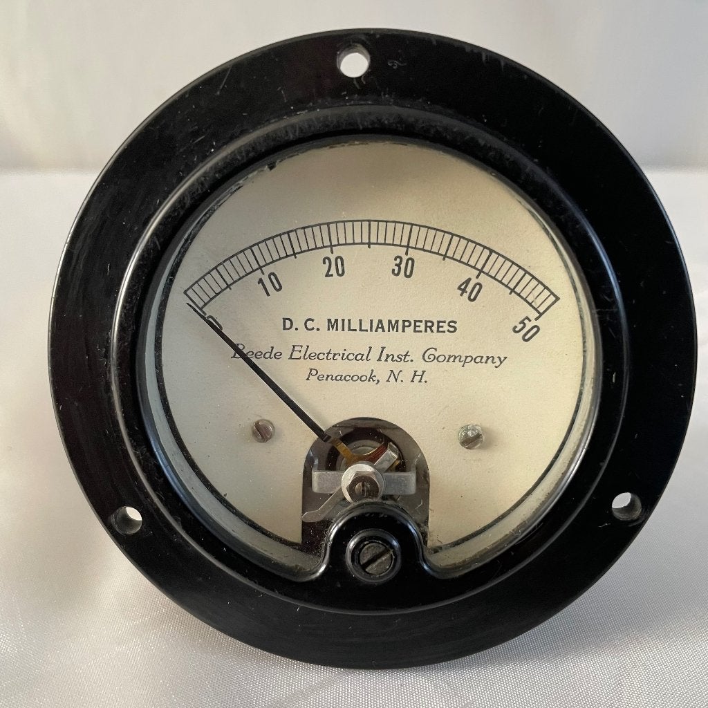 Vintage Beede DC milliampèremeter 0–50 mA, Ophalen of Verzenden