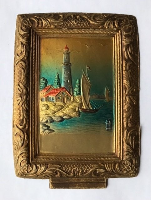 Vintage Dresdner Pappe kalender houder € 7,95 per stuk, Ophalen of Verzenden, Voor 1940, Zo goed als nieuw, Prent