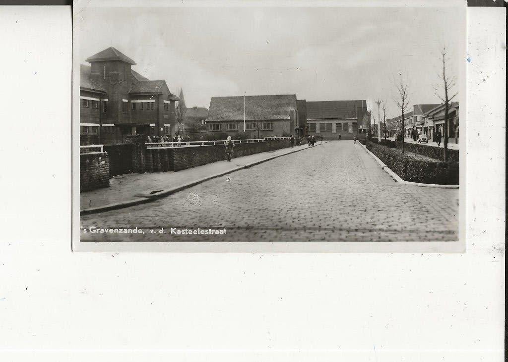 s Gravenzande v d Kasteelestraat 1948, Verzamelen, Ansichtkaarten | Nederland, Ophalen of Verzenden, 1940 tot 1960, Gelopen, Zuid-Holland