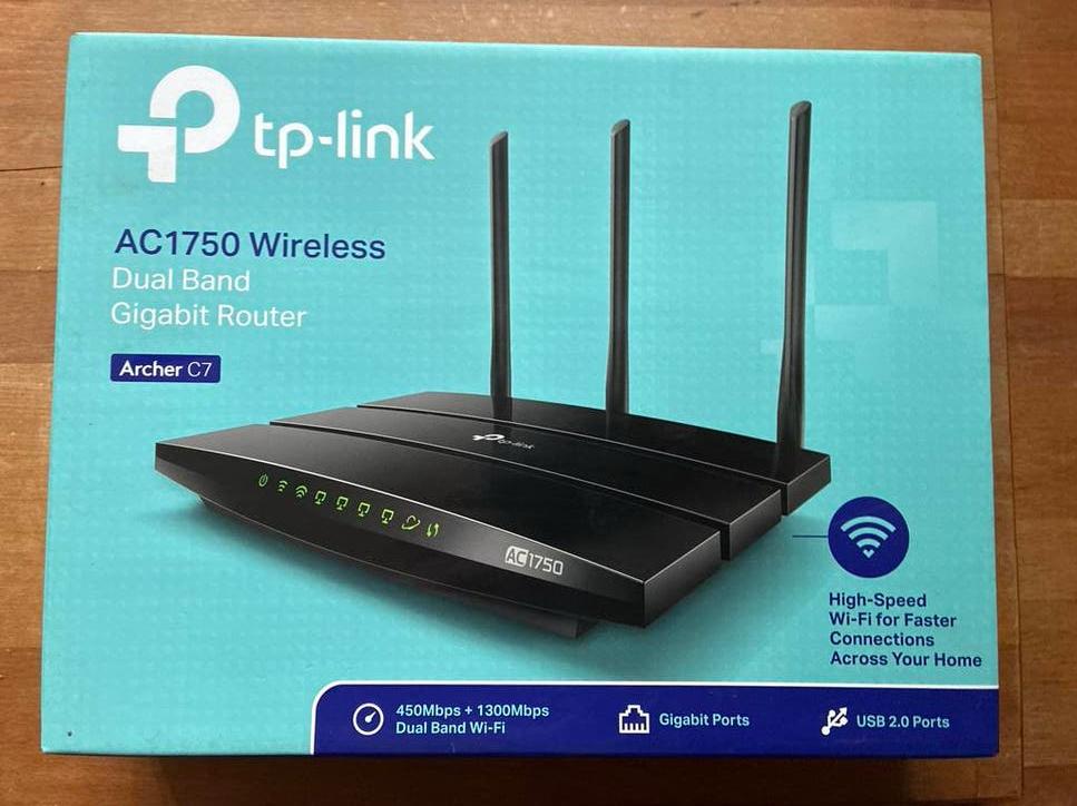 TP-Link Archer C7 AC1750 Draadloze Dual Band Gigabit Router, Computers en Software, Routers en Modems, Ophalen of Verzenden, Zo goed als nieuw