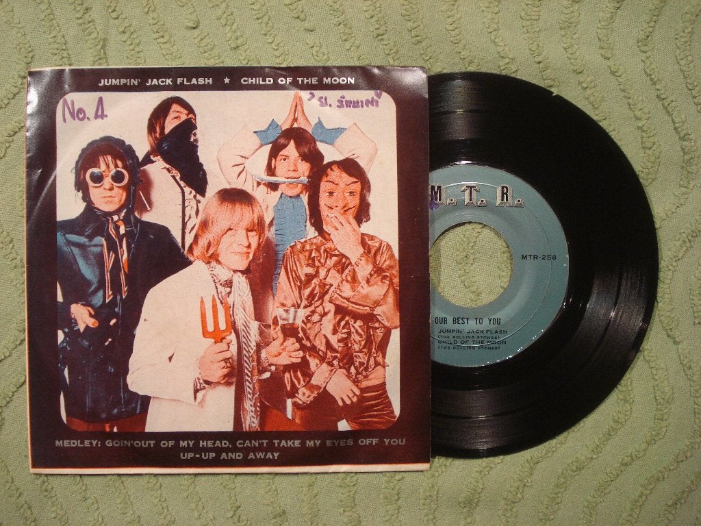 Rolling Stones 7" Vinyl EP: ‘Jumpin’ Jack Flash’ (Thailand), Gebruikt, 7 inch, Ophalen of Verzenden, EP