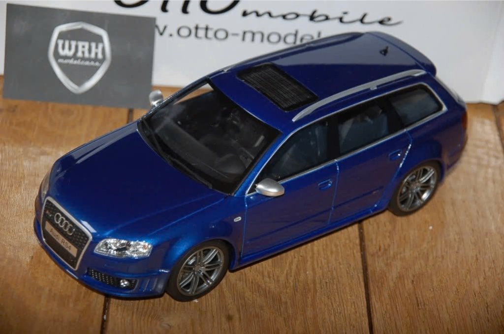 1:18 AUDI RS4 AVANT B7 SEPANG BLUE Otto mobile OT785 WRH, Verzenden, Zo goed als nieuw, Auto, OttOMobile