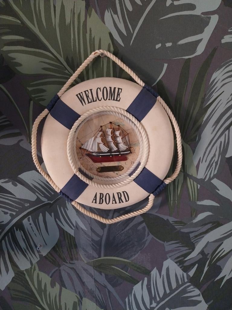 Mooie reddingsboei met bootdecoratie, Ophalen of Verzenden, Nieuw, Blauw