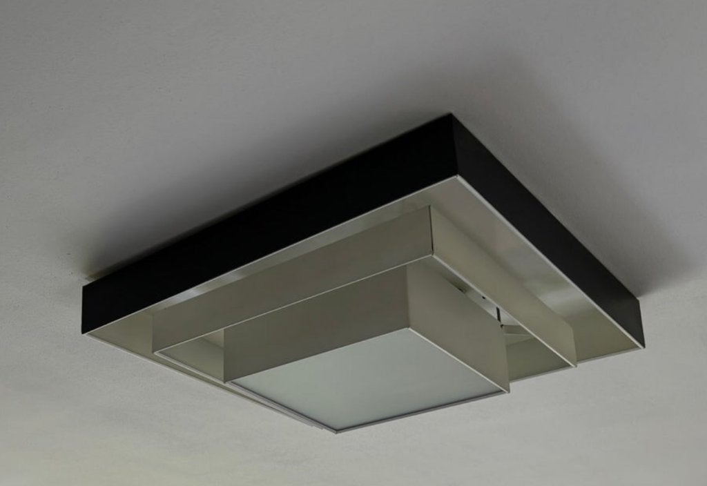 XL Raak Ziggurat lamp Raak Amsterdam jaren 60, Huis en Inrichting, Lampen | Hanglampen, Ophalen, Gebruikt, Glas, Nvt