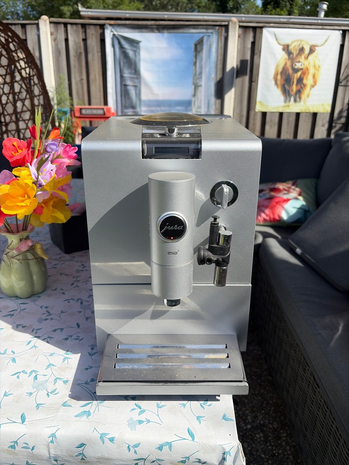 Jura ENA 7 koffiemachine - gebruikt, Afneembaar waterreservoir, Koffiemachine, Zo goed als nieuw, 2 tot 4 kopjes