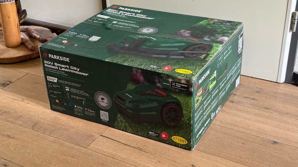 Parkside 20V Smart City Robot Grasmaaier (Lidl), Ophalen of Verzenden, Nieuw, Minder dan 20 cm, Bestuurbaar via app