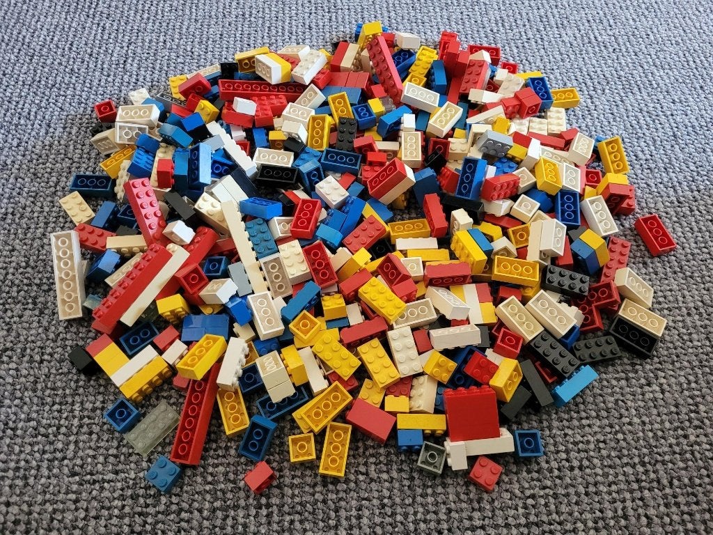 Partij 1500x dikke Lego basis bouw stenen, Lego, Lego, Gebruikt, Lego