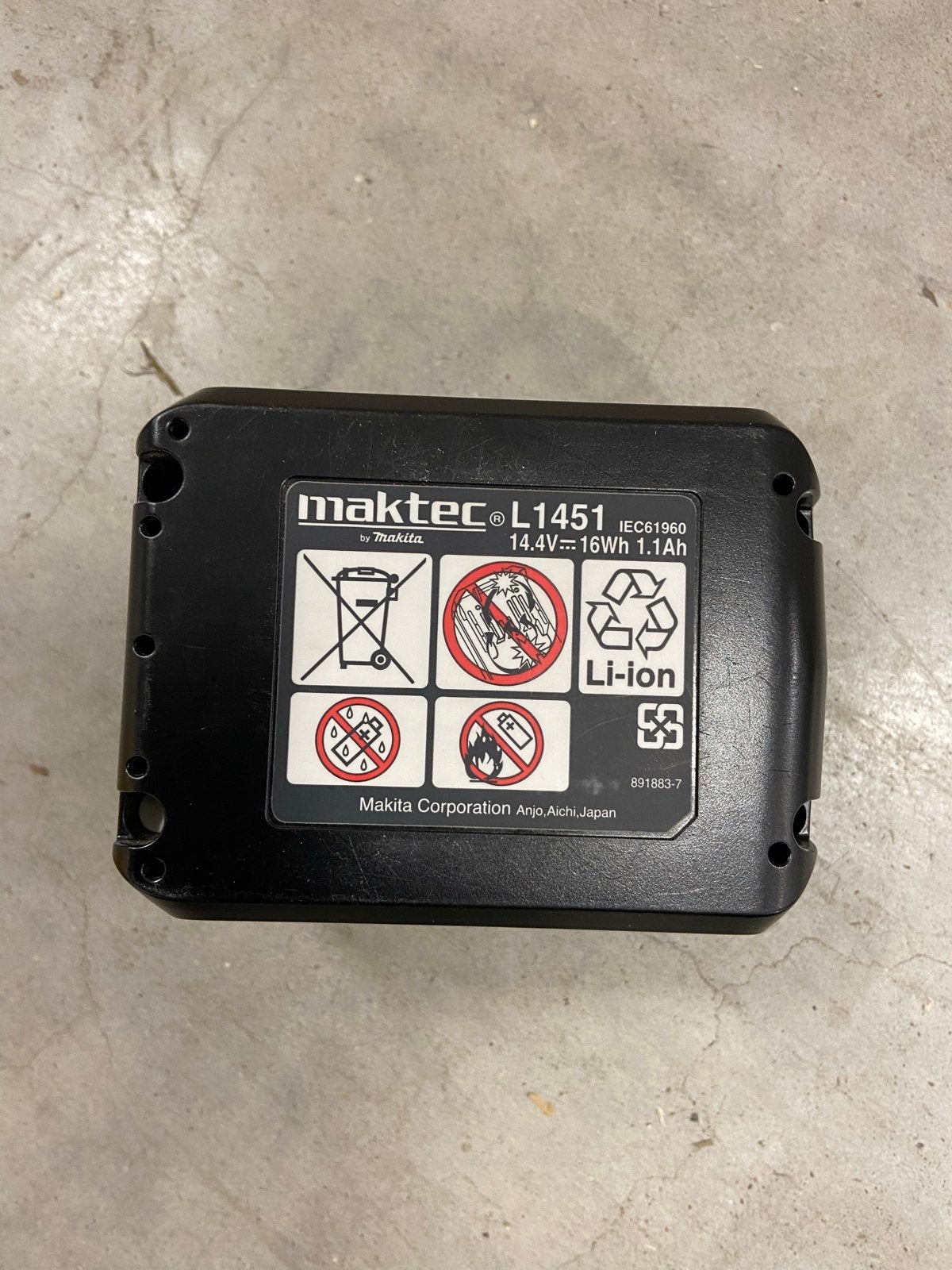 Maktec L1451 Li-ion 14.4V Accu voor Gereedschap, Ophalen of Verzenden, Nieuw