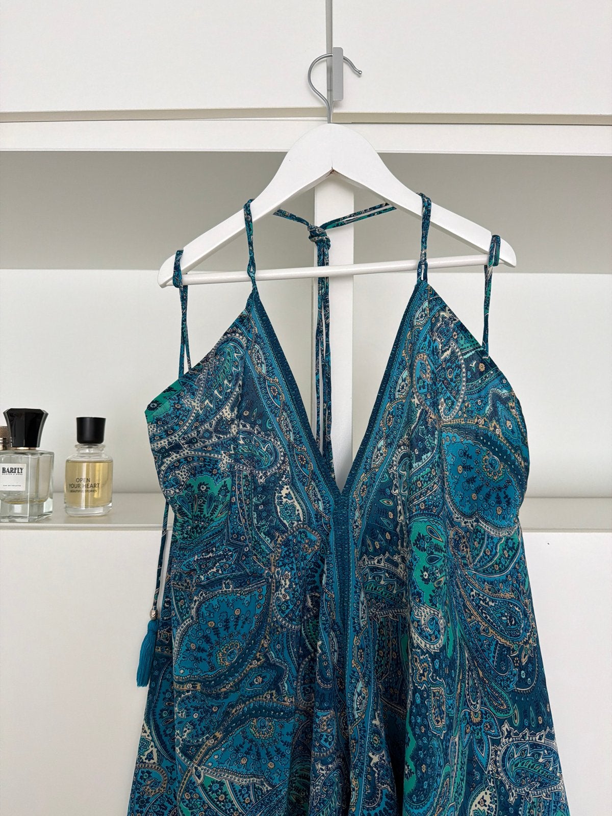 Zijden topje met paisley patroon mt. 36-38, Kleding | Dames, Maat 38/40 (M), Meerkleurig, Ophalen of Verzenden, Zonder mouw