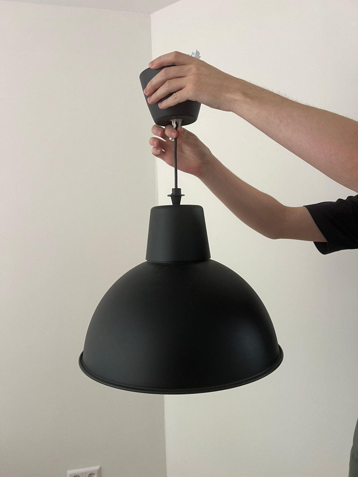 SKURUP zwarte hanglamp - inclusief lichthbron, Ophalen, E27 (groot), Zo goed als nieuw, Industriële