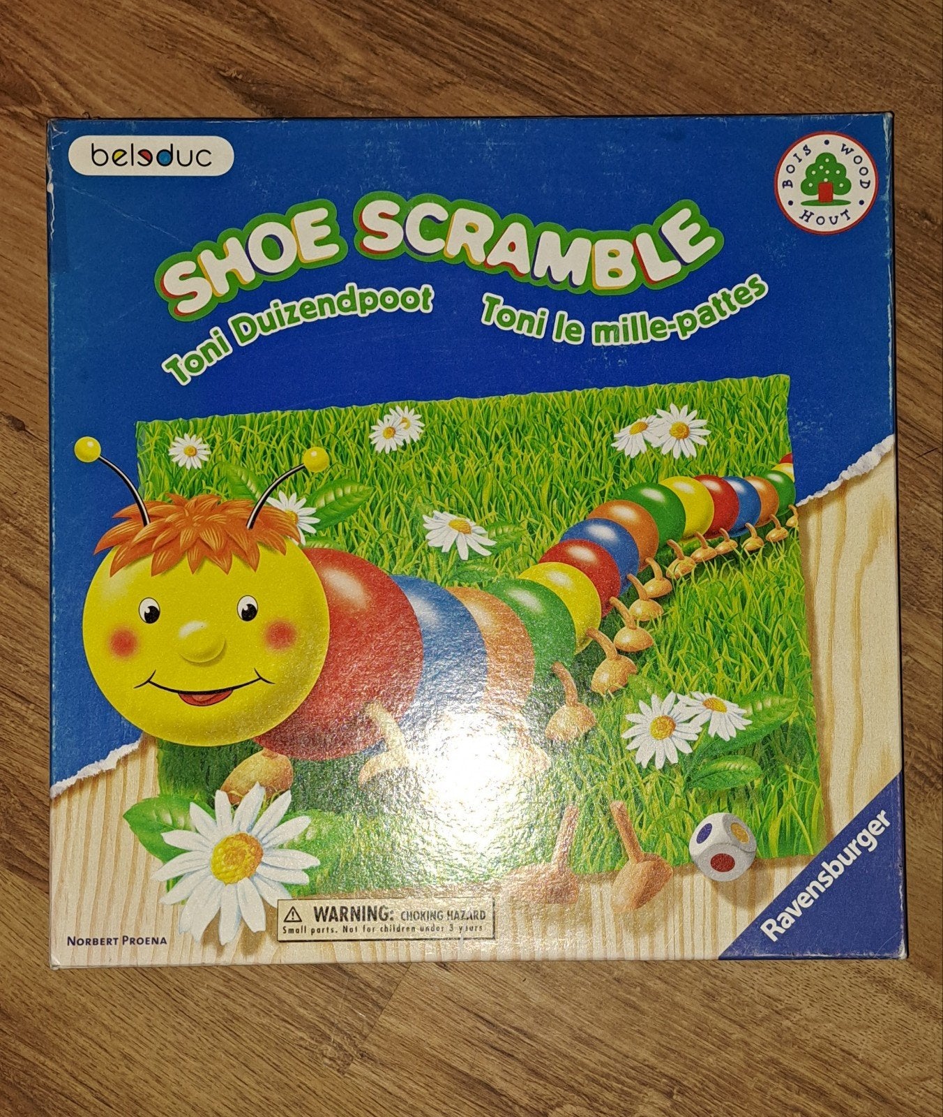 Belsduc Shoe Scramble Toni Duizendpoot Houten Spel, Ophalen