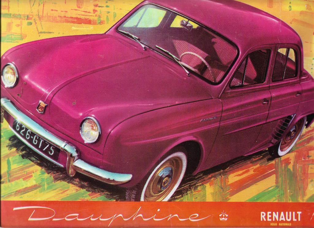 Brochure Renault DAUPHINE, 1957 (F)., Boeken, Renault, Ophalen of Verzenden, Zo goed als nieuw, Renault