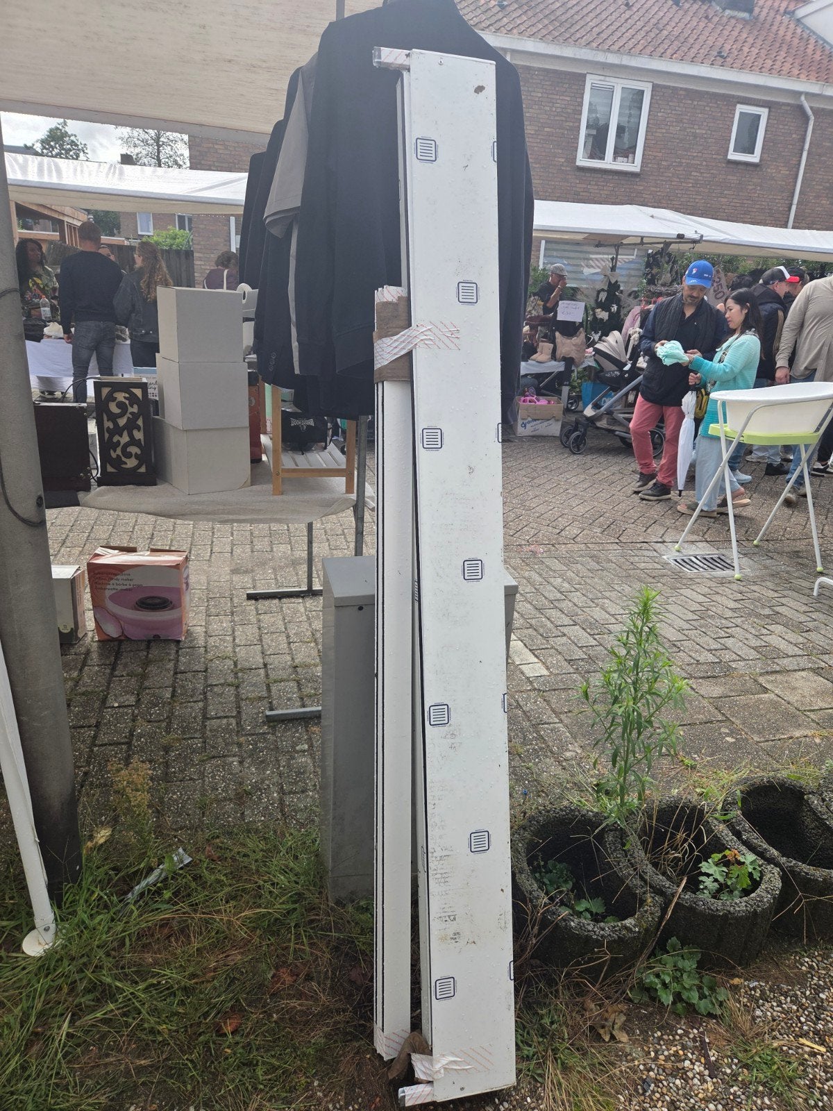 Elektrisch rolluik 183x144 cm met afstandsbediening, Ophalen, 200 cm of meer, Wit, Nieuw