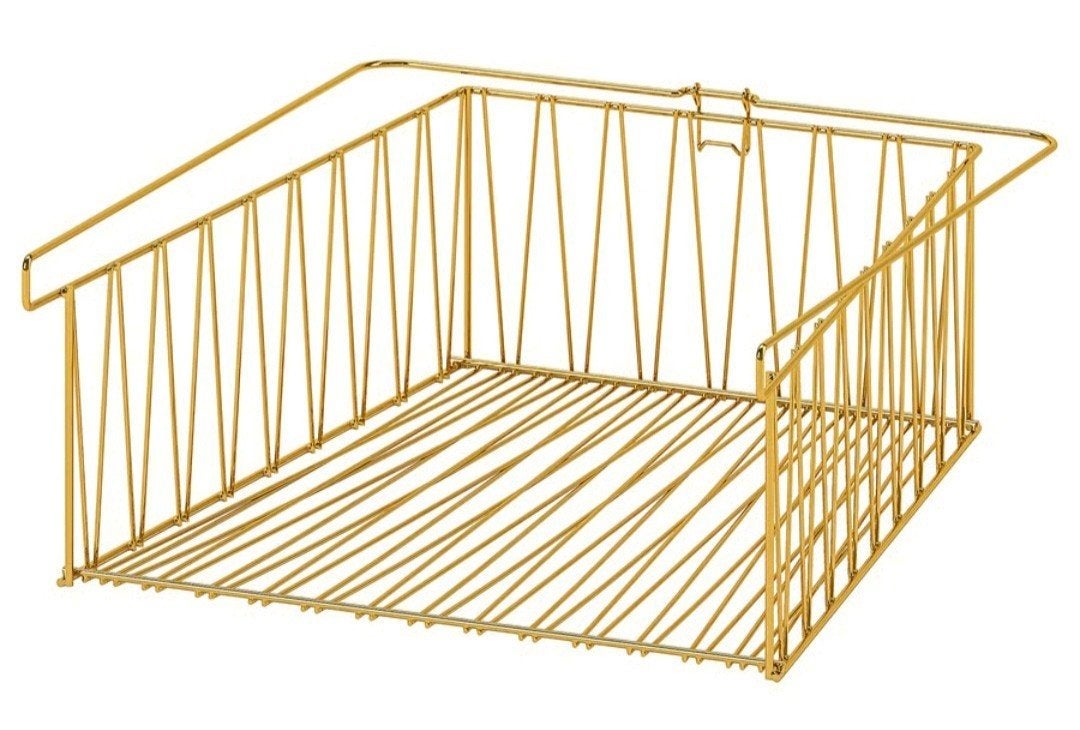 KALLAX Draadmand, messingkleur, 40x33 cm, Ophalen, Mand, Nieuw, Metaal