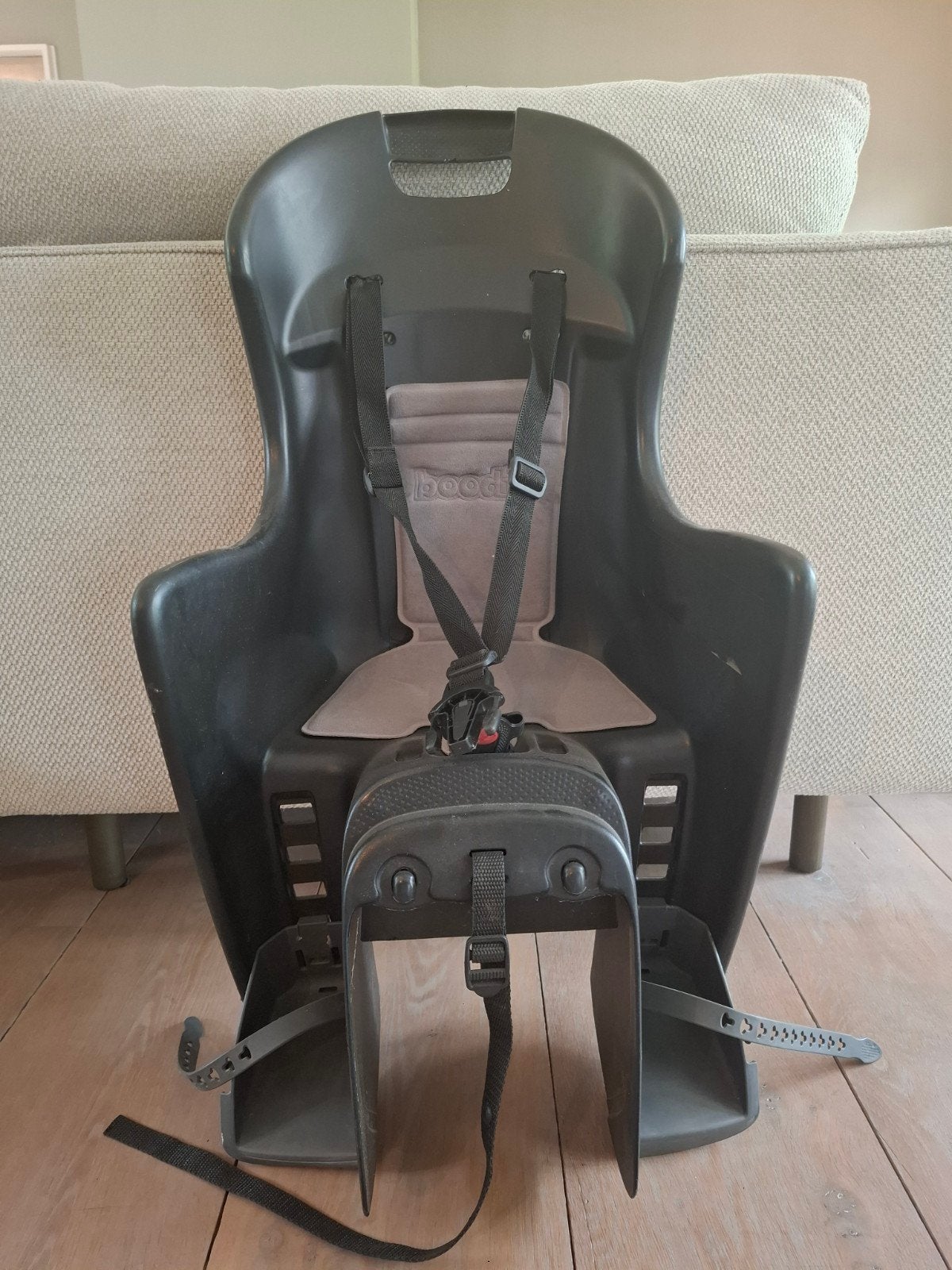 Polisport Fietsstoeltje Achterzitje met Voetsteuntjes, Ophalen, Achterzitje, 9 t/m 18 kg, Polisport