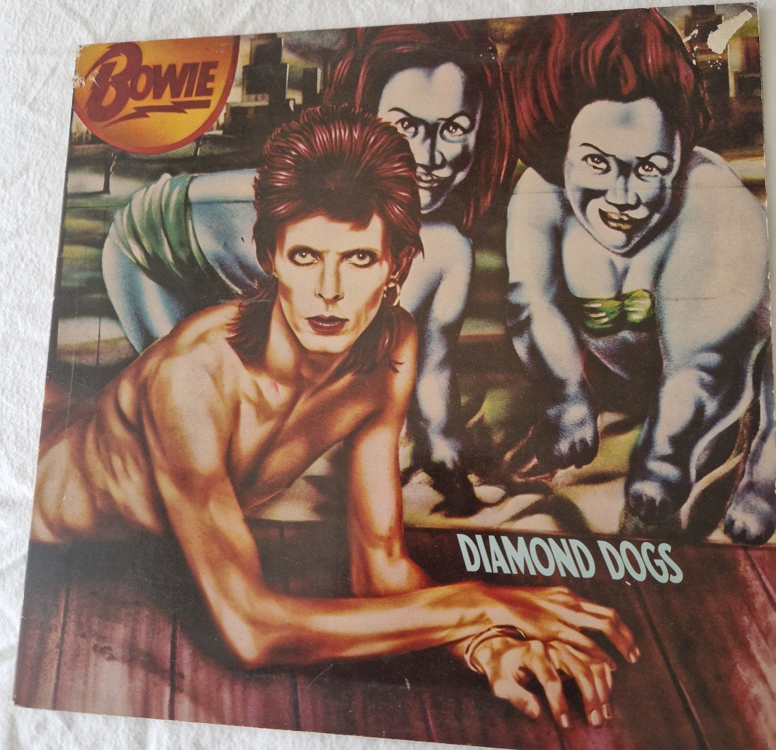 David Bowie - Diamond Dogs LP (1974), LP, Gebruikt, Originele persing, Ophalen of Verzenden