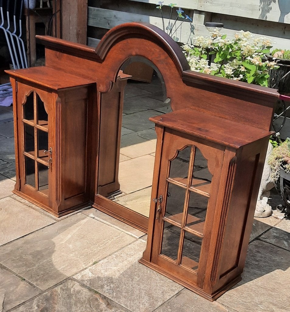 vintage opzetkast met geslepen spiegel 140La 26Di 68H Mid98H, Ophalen