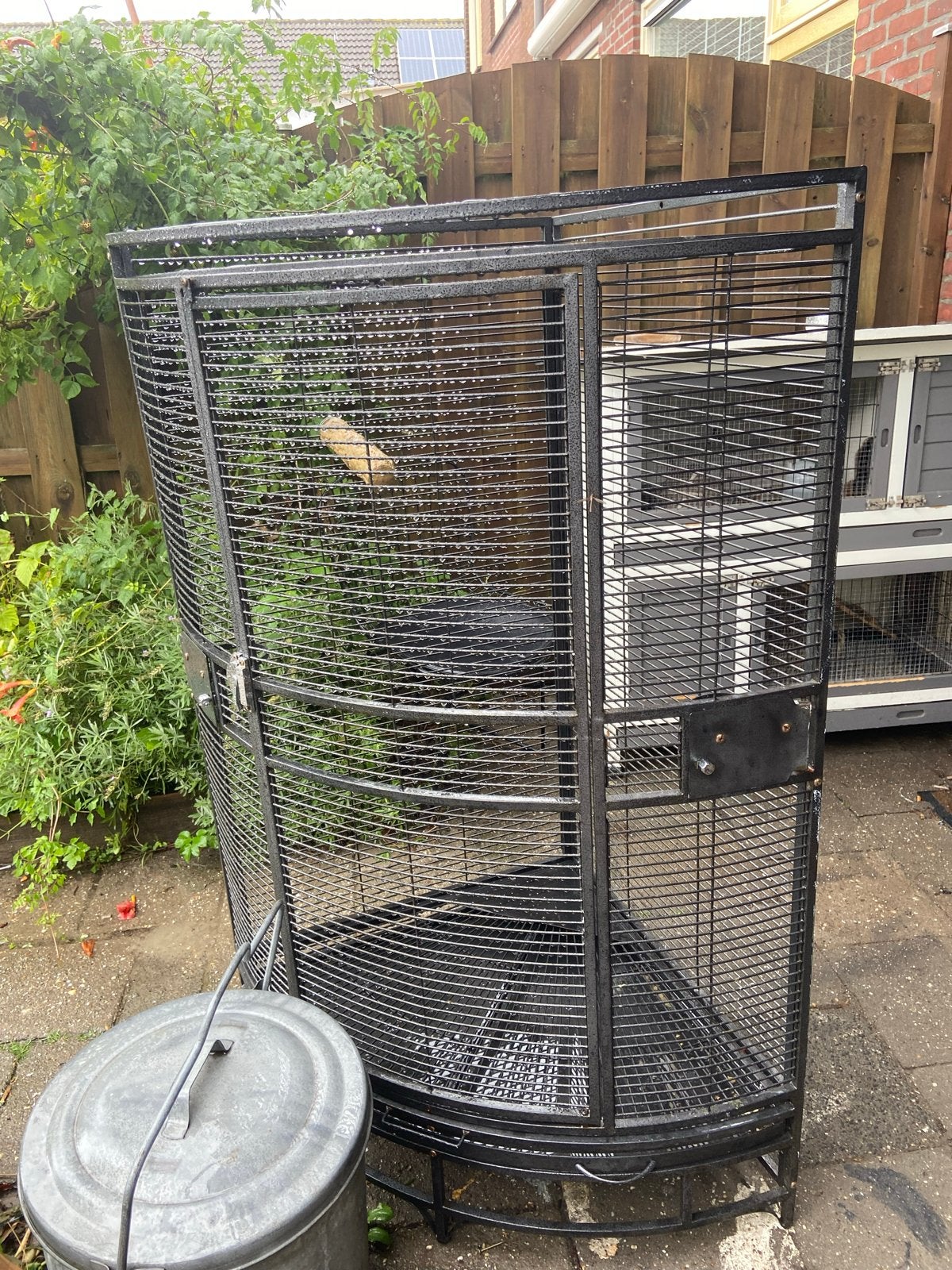 Hoekkkooi parkieten-kleine papagaaien, Ophalen of Verzenden, Gebruikt, Metaal, Vogelkooi