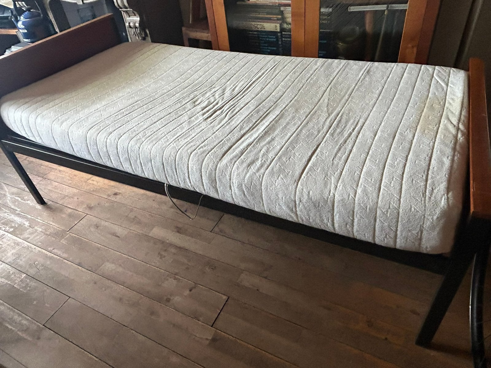 Bed (Auping) 90x190, Ophalen, Gebruikt, Eenpersoons, Hout
