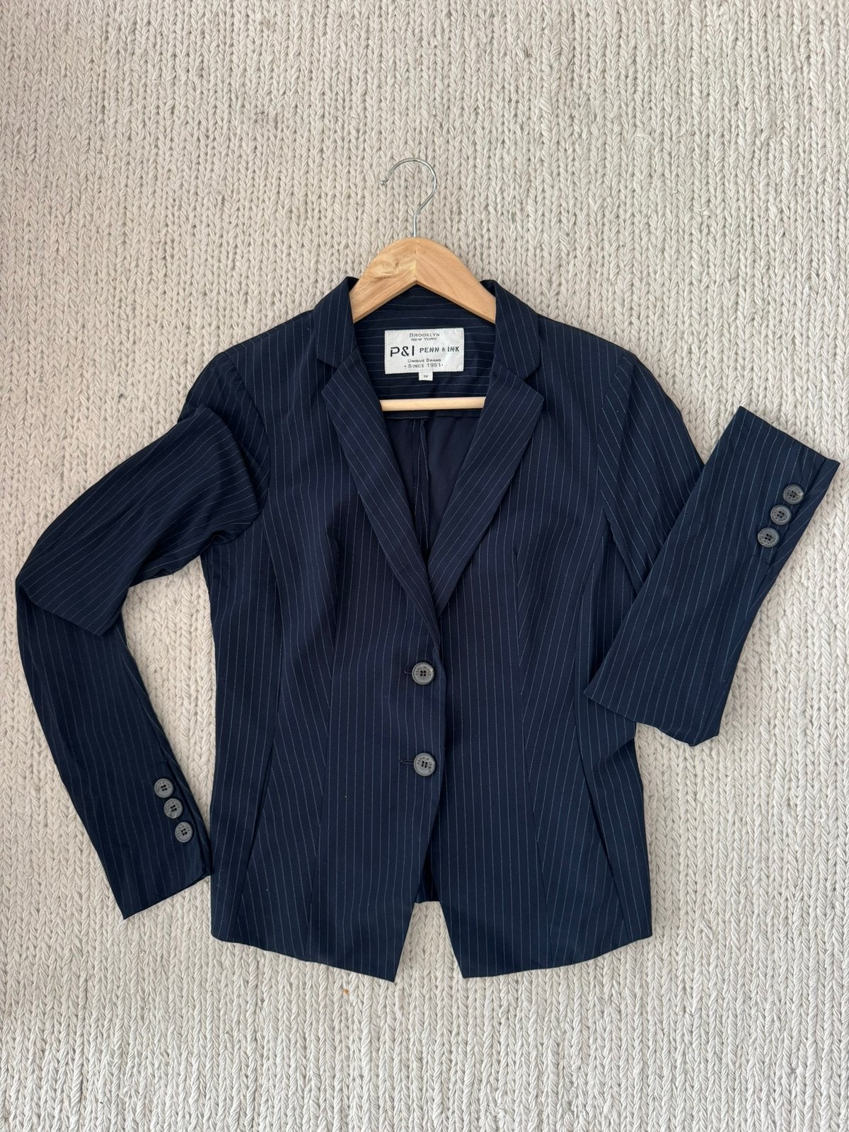 Penn & Ink blazer / jasje, Ophalen of Verzenden, Zo goed als nieuw, Maat 36 (S), Blauw