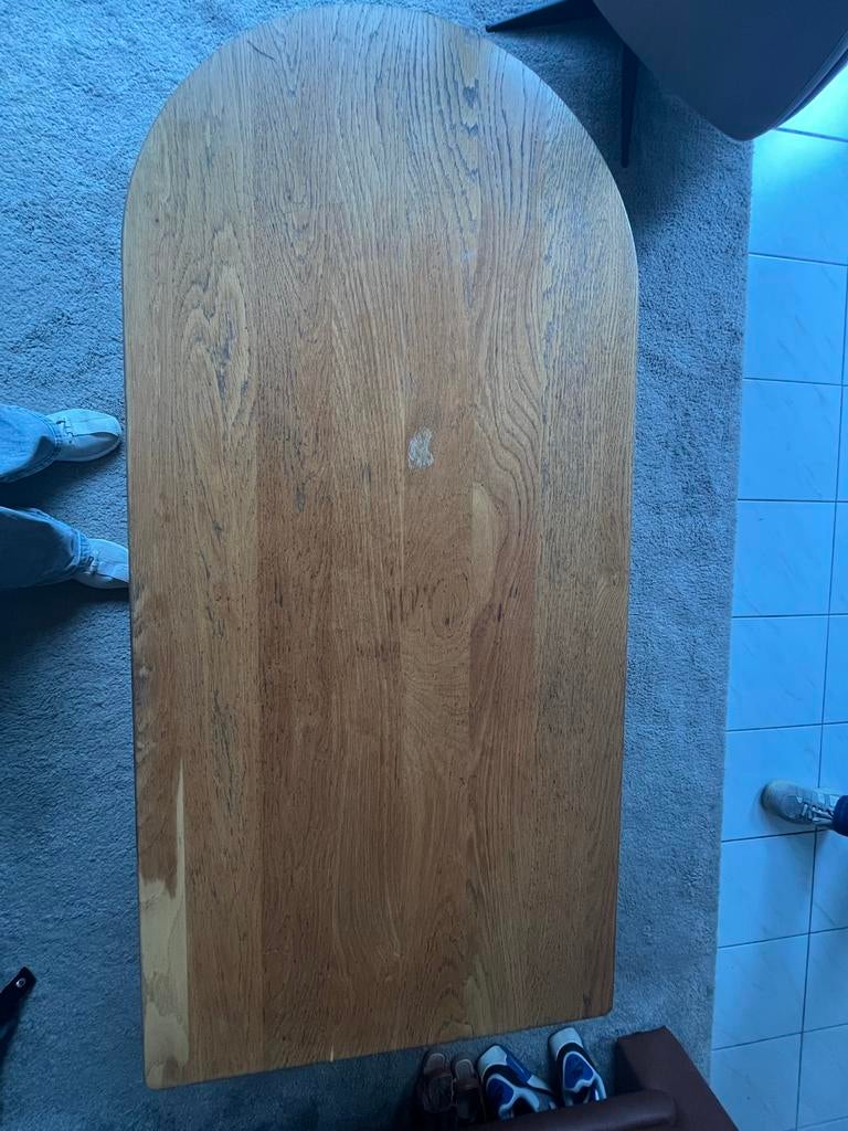 Stevige houten salontafel met lades, 130x65 cm, Doe-het-zelf en Verbouw, Hout en Planken, Ophalen, Gebruikt, Eiken, Overige typen