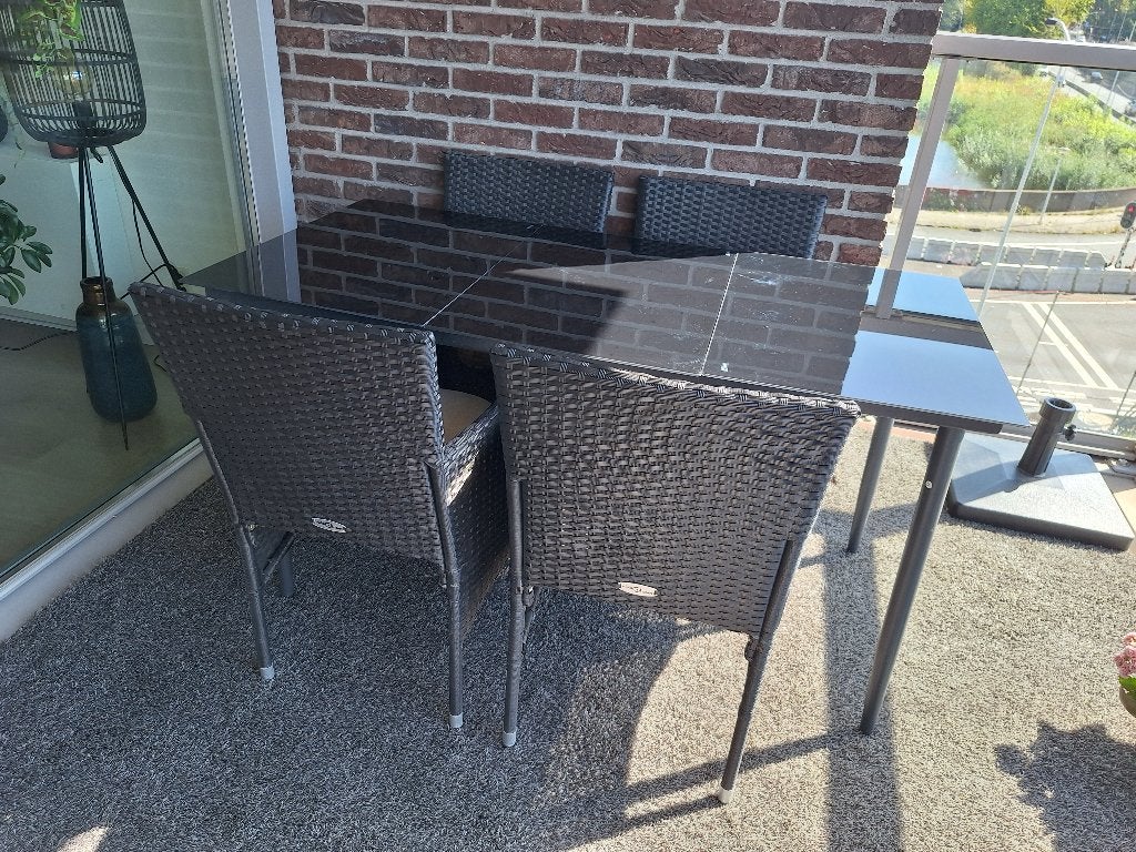 T.K. tuinset, Ophalen, 4 zitplaatsen, Kunststof, Zo goed als nieuw