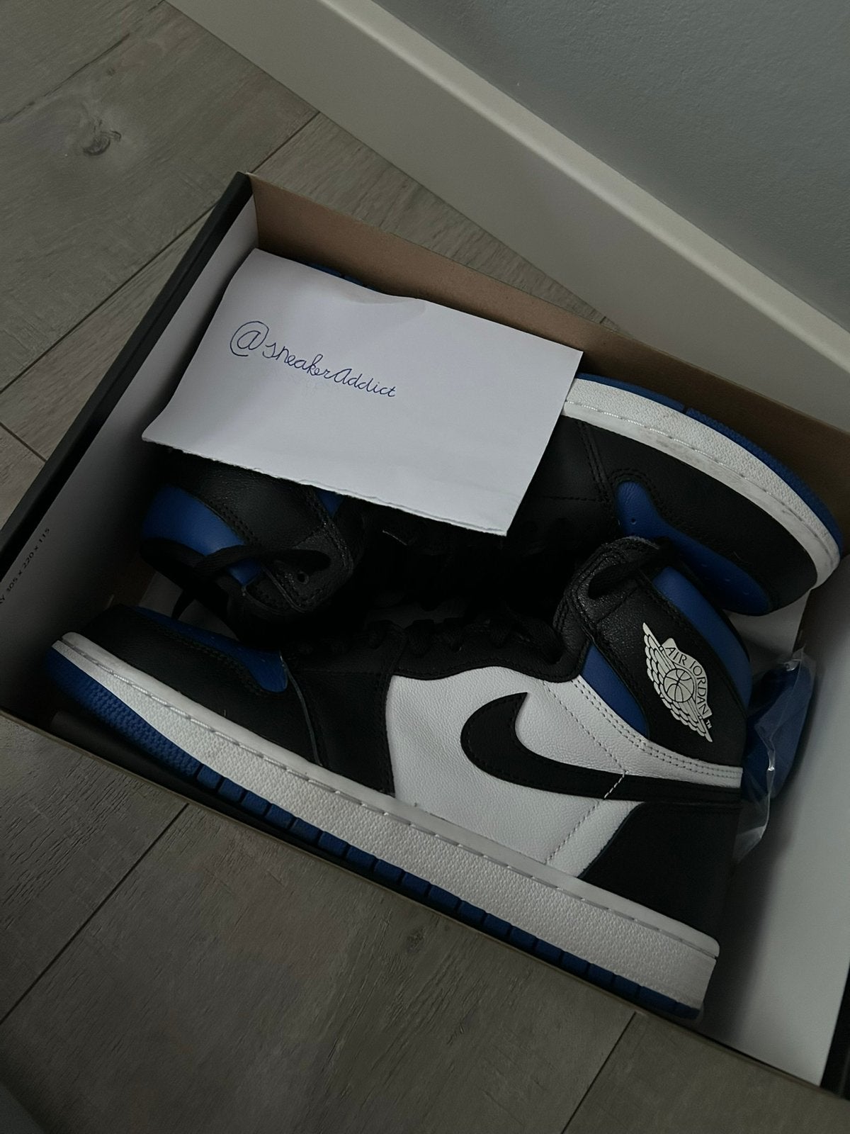 Air Jordan 1 High Royal toe 42, Kleding | Heren, Schoenen, Verzenden, Zo goed als nieuw, Blauw