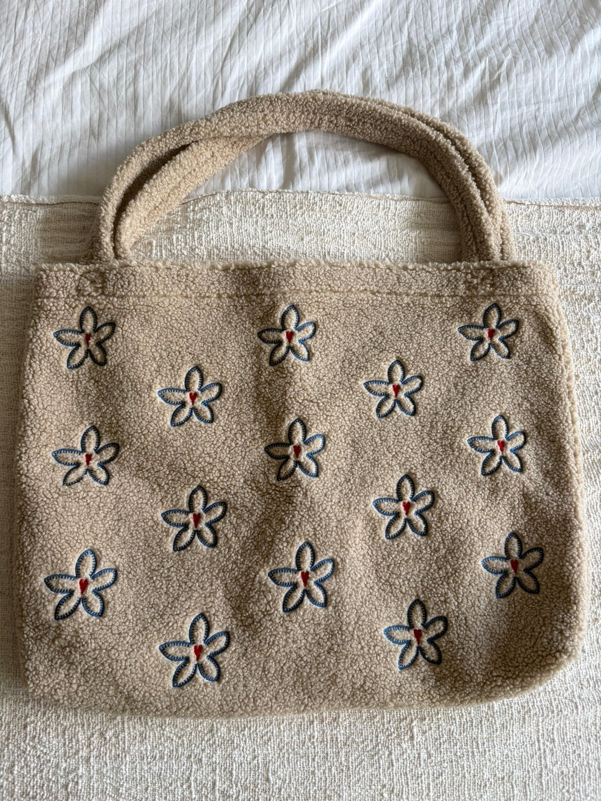 Studio Noos mombag tas bloem teddy wit, Ophalen of Verzenden, Zo goed als nieuw, Wit