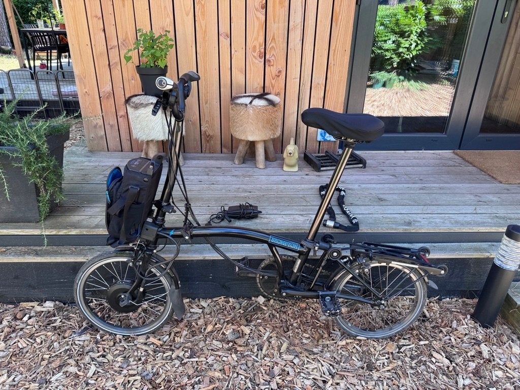 Brompton elektrische vouwfiets, Ophalen, Gebruikt, Brompton, 16 tot 18 inch