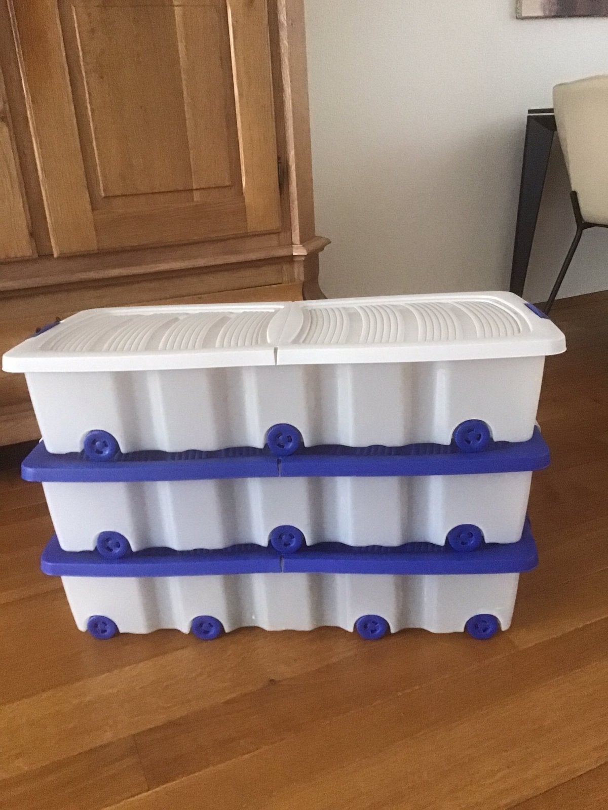 Te koop 3 opbergdozen, Doe-het-zelf en Verbouw, Ophalen, Gebruikt, 60 cm of meer, Minder dan 35 cm