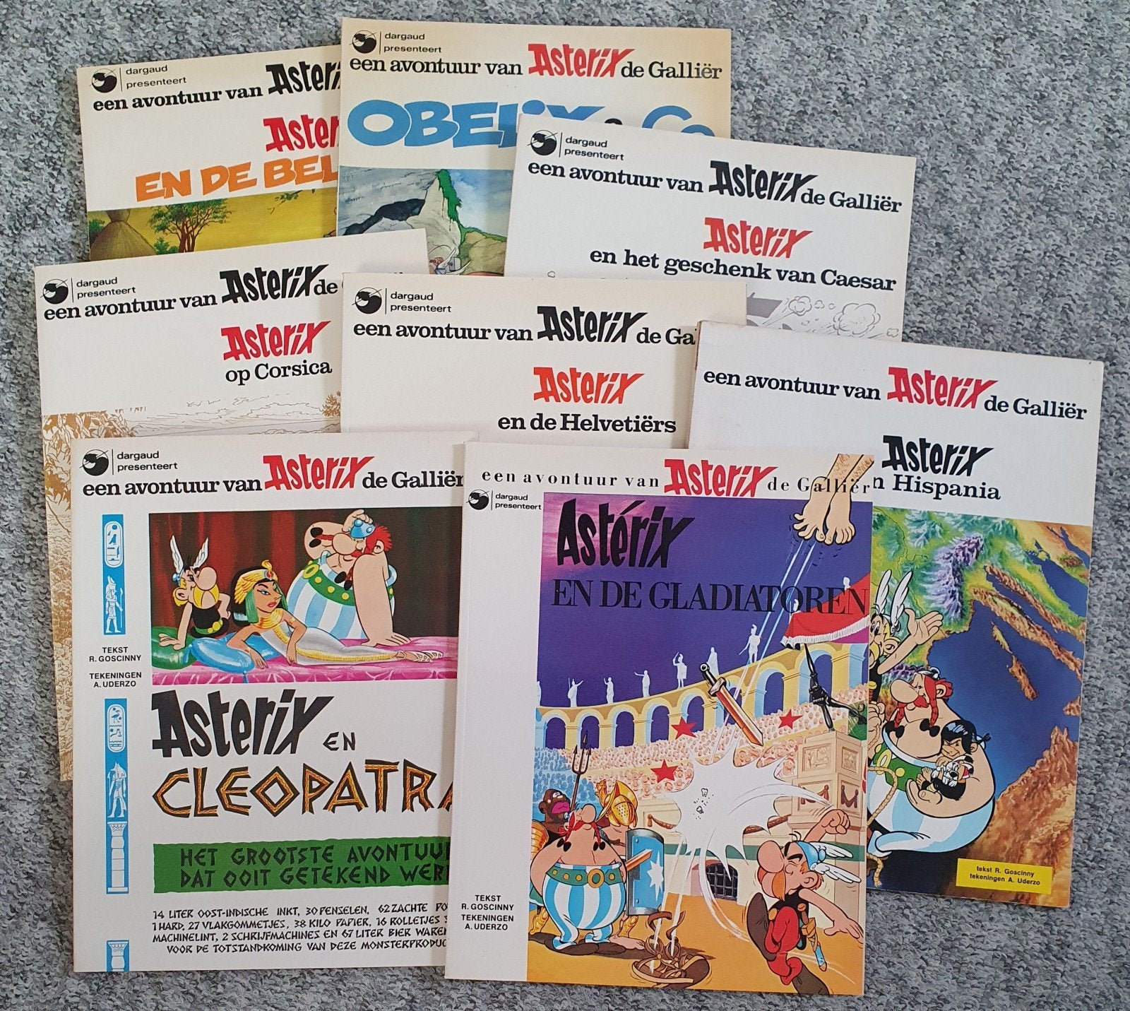 Stripboeken van Asterix&Obelix, Gelezen, R. Goscinny, A. Uderzo, Ophalen of Verzenden, Meerdere stripboeken