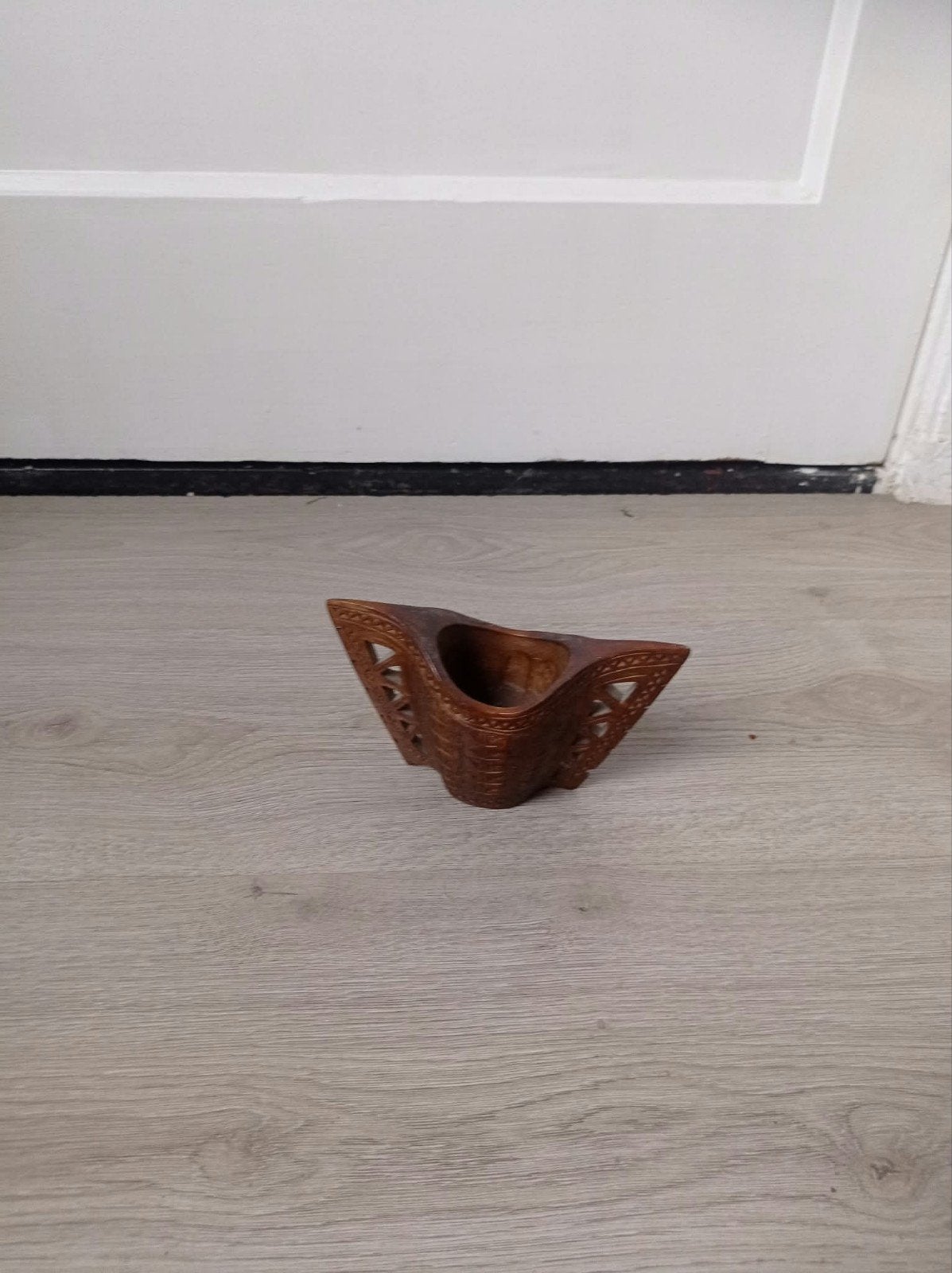 Antieke Zweeds-Finse Huwelijksbeker - Handgesneden Hout, Ophalen of Verzenden