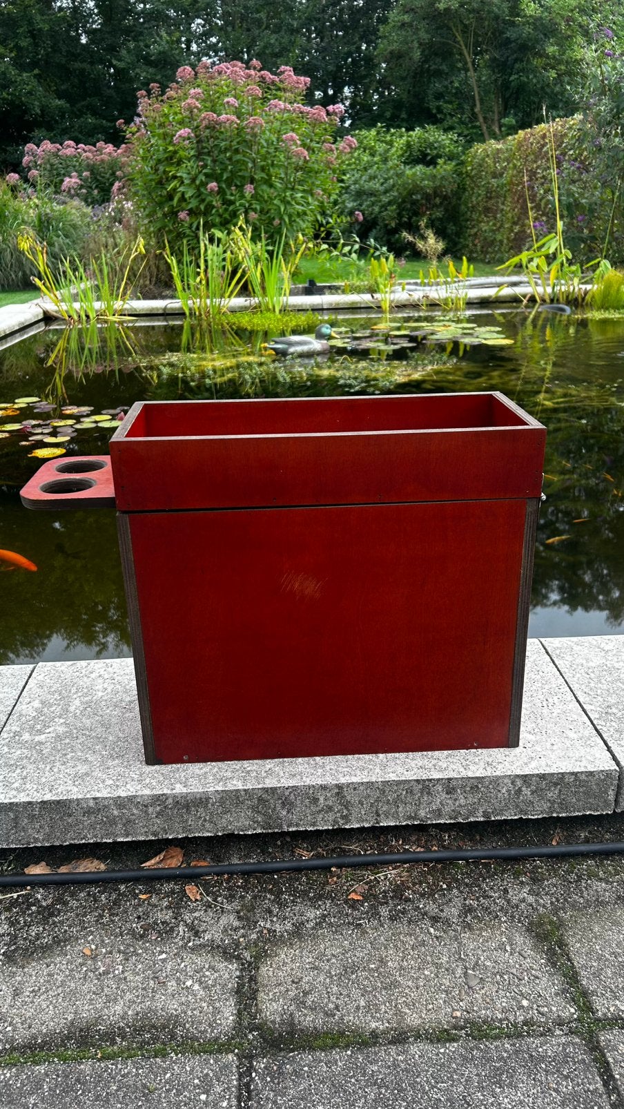 Houten Middenconsole /Opbergbox voor Bus (52.5 x 18 x 37 cm), Ophalen of Verzenden, Gebruikt
