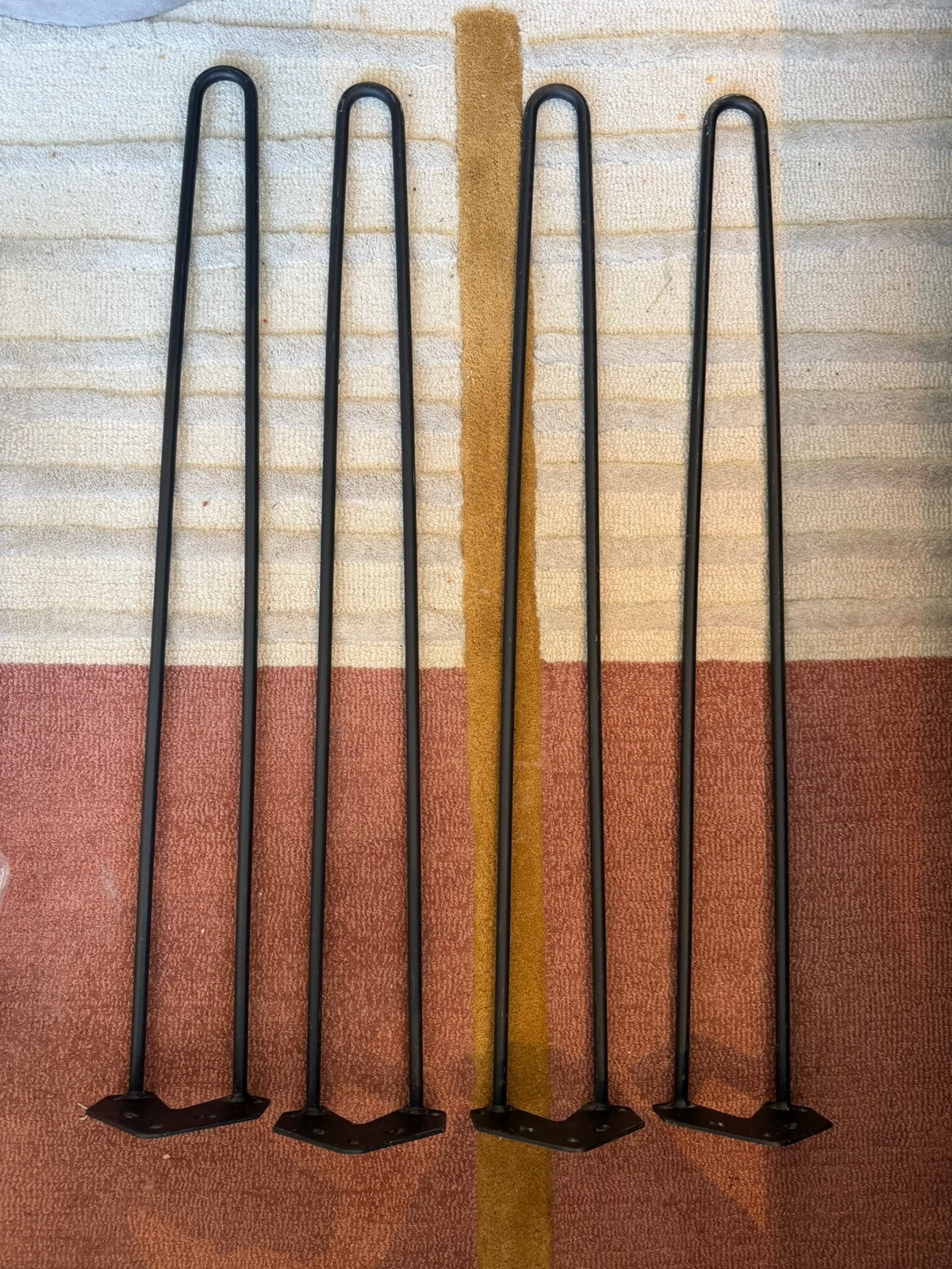 Duraline Hairpin tafelpoten 4 stuks zwart, Ophalen, Tafelpoot, Minder dan 50 cm, Gebruikt
