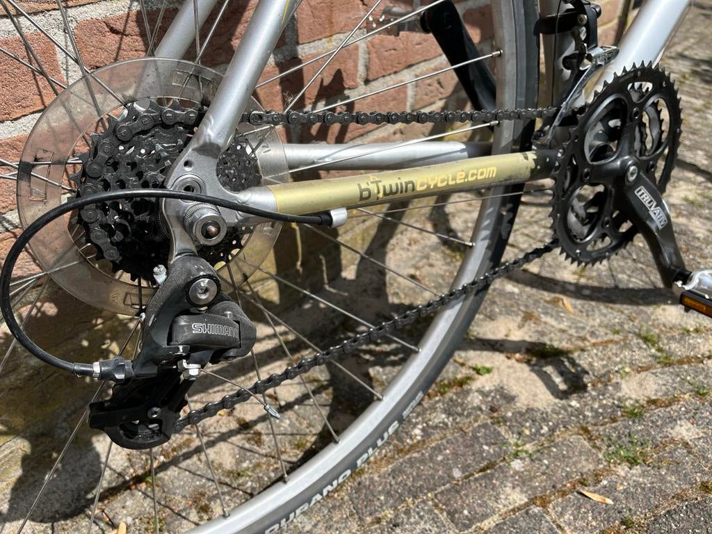 B'Twin Cycle Fiets - Gebruikt, Fietsen en Brommers, Fietsen | Racefietsen, 28 inch, Gebruikt, Velgrem, Aluminium