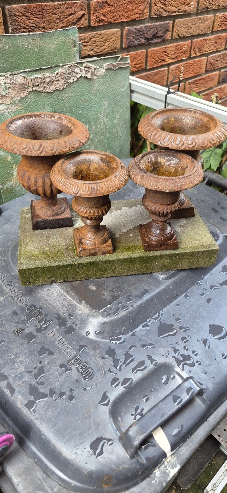 kleine Franse bloem potjes 4stuks in een koop, Tuin en Terras, Ophalen of Verzenden