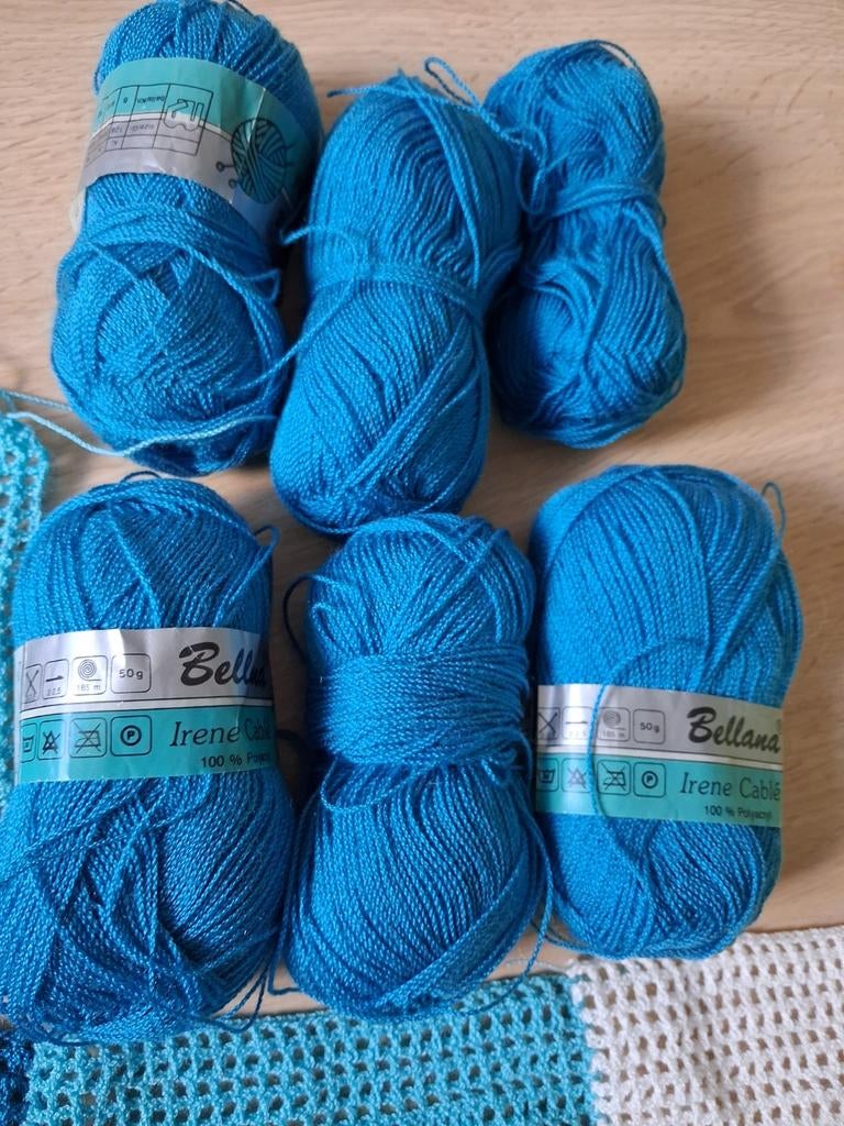 Bellana Irene Cable 100% Polyamide Garen - Turquoise, Ophalen of Verzenden, Nieuw, Breien of Haken, Wol of Garen