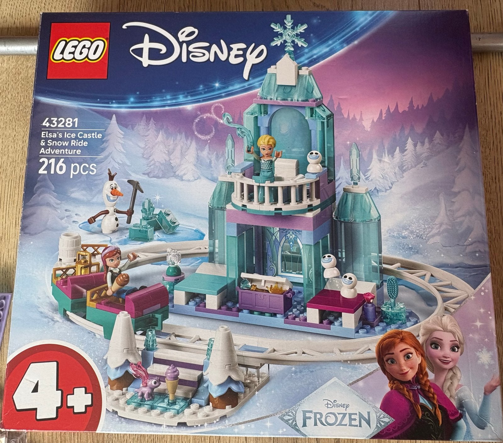 Lego Disney Frozen - Elsa’s IJskasteel en Sneeuwrit, Lego, Ophalen of Verzenden, Zo goed als nieuw, Compleet