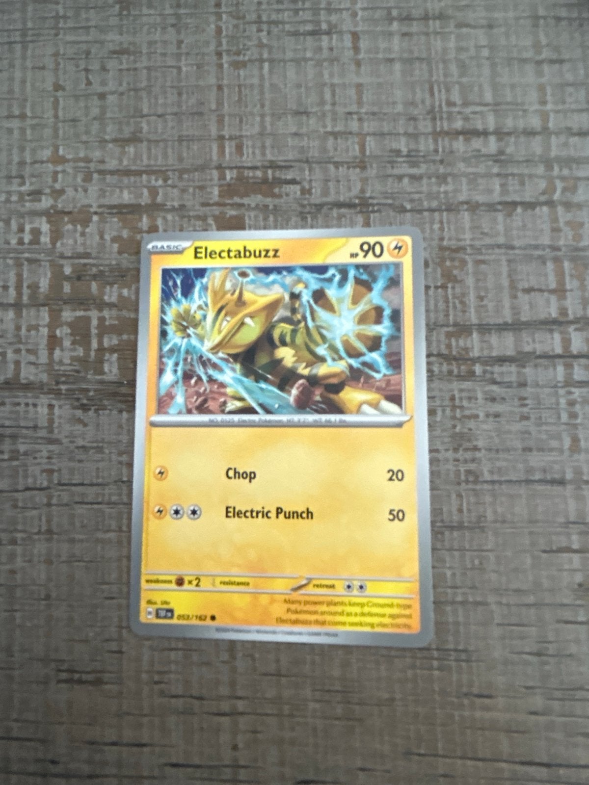 Electabuzz Pokémon kaart 053/162, Ophalen of Verzenden, Zo goed als nieuw, Losse kaart