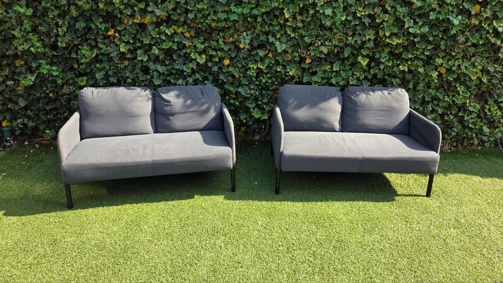 2 compacte bankjes 120x75, Ophalen, Minder dan 75 cm, Tweepersoons, Minder dan 150 cm