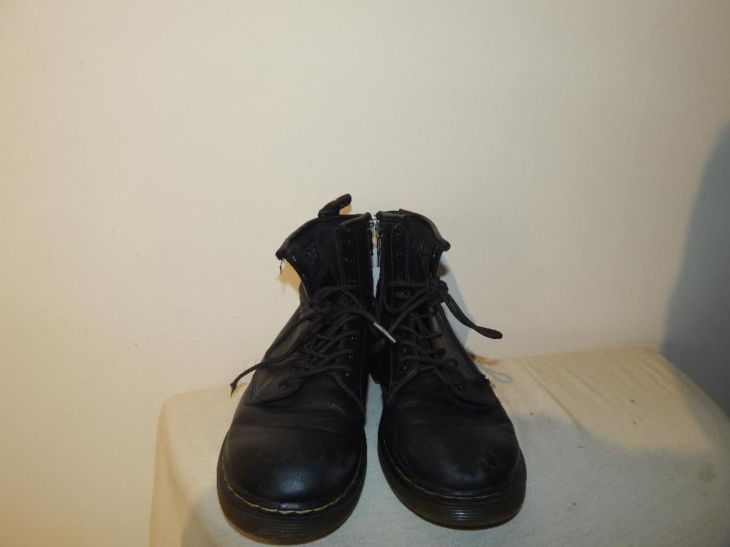 Dr Martens zwarte laarsjes soepel leer veters en rits mt 36, Verzenden, Zwart, Lage of Enkellaarzen, Dr Martens