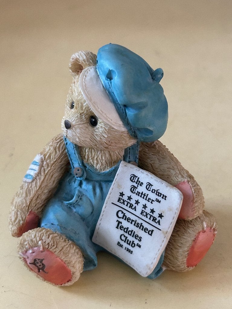 Cherished Teddies Cub E. Bear CT001 - 1995 Beeldje Enesco, Ophalen of Verzenden, Zo goed als nieuw, Beeldje, Cherished Teddies