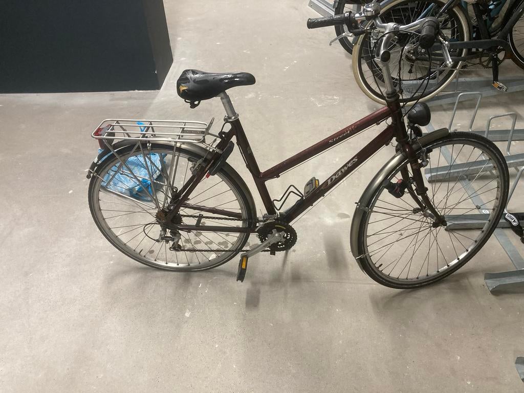 28 inch Dawes fiets met dynamo en bagagedrager, Velgrem, Versnellingen, Ophalen, Overige merken