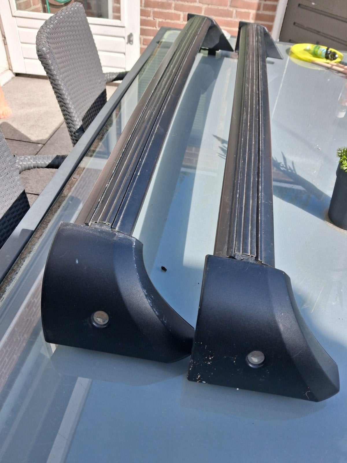 Dakdragers Renault Scenic II  met sleutel en bevestigingsbou, Auto diversen, Dakdragers, Ophalen, Gebruikt
