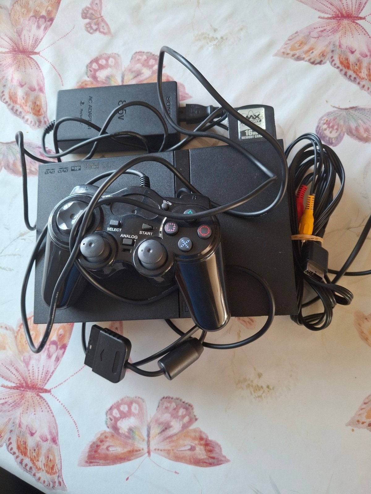 playstation 2, Gebruikt, Zwart, Ophalen of Verzenden, Met geheugenkaart