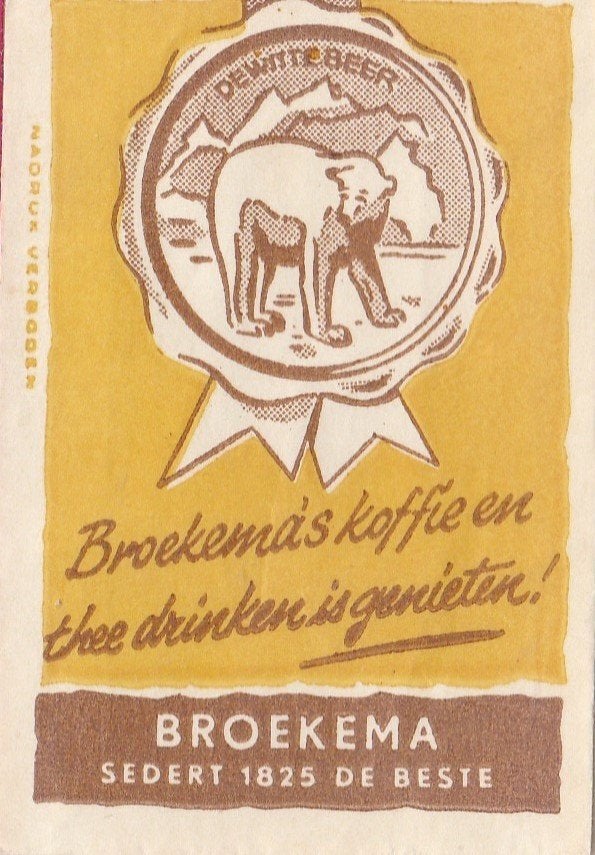 Broekema koffie en thee - de witte beer, Ophalen of Verzenden