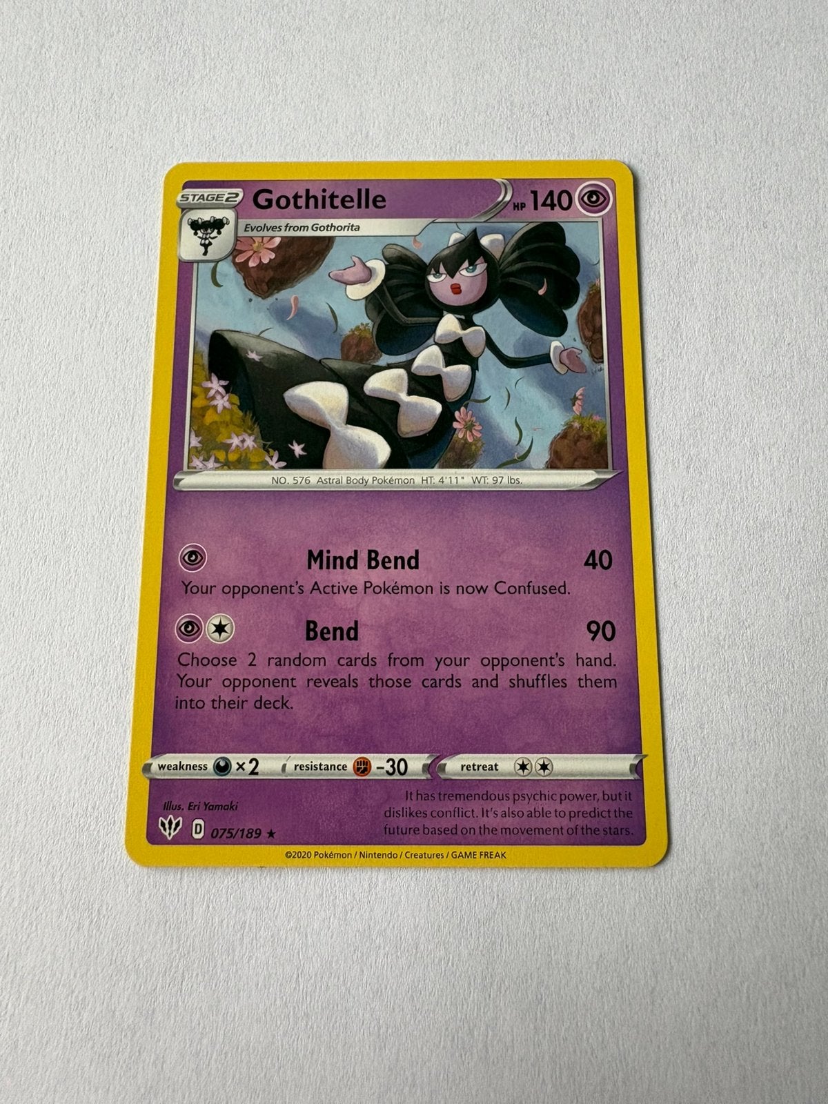 Pokémon kaart Stage2 Gothitelle, Ophalen of Verzenden, Nieuw