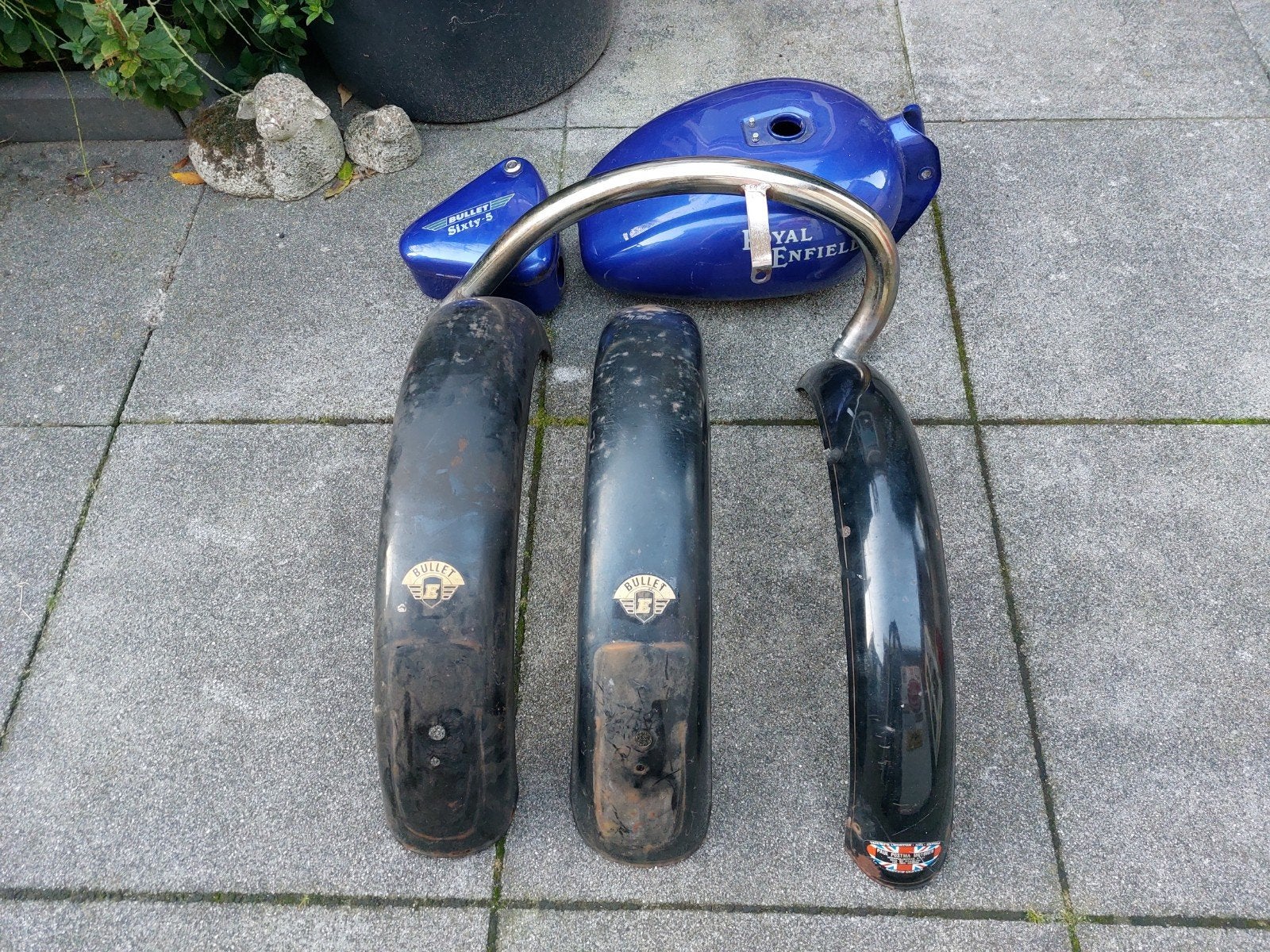 Onderdelen voor Royal Enfield Bullet - Tank, spatborden, Motoren, Ophalen, Gebruikt
