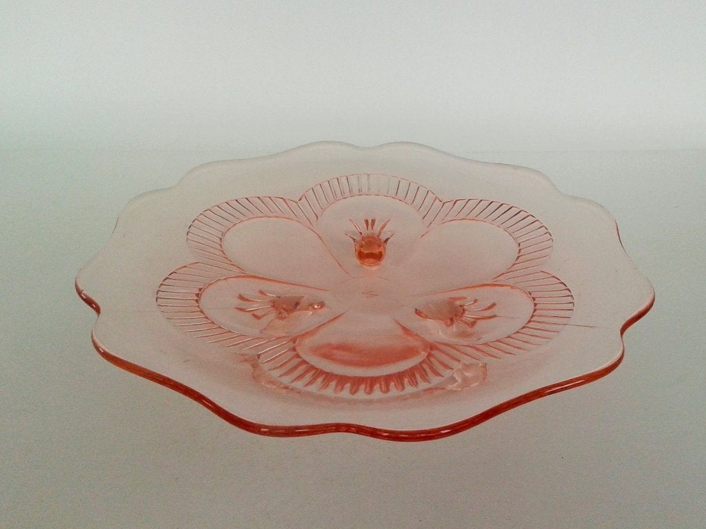 Schaal Fruitschaal Persglas Art Deco, Ophalen of Verzenden