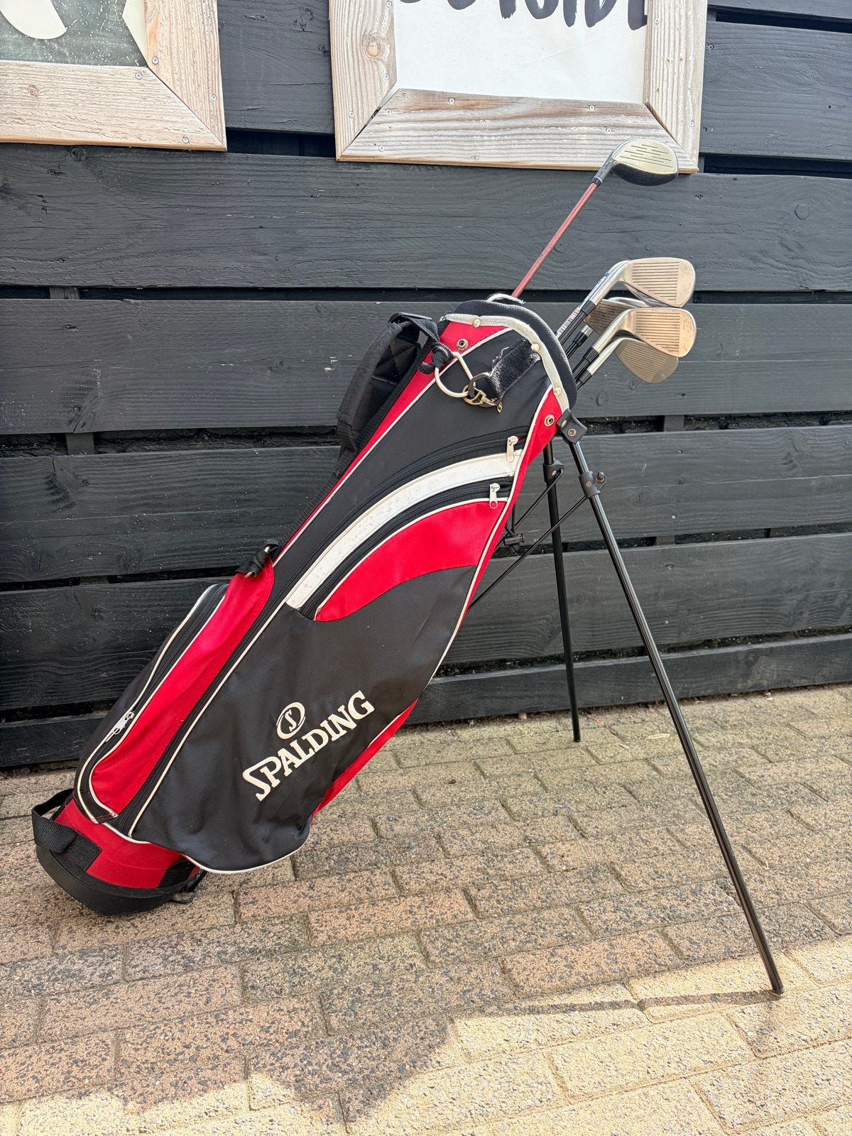 Spalding golfijzers, standbag en trolley, Ophalen, Gebruikt, Set, Overige merken